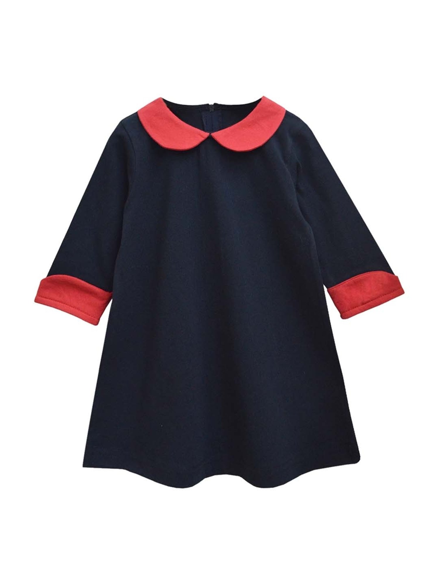 A.T.U.N. Kids Navy & Red Cotton Regular Fit Dress