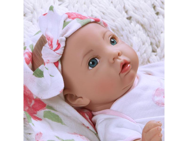 Paradise Galleries Newborn Baby Doll 16 inch Reborn Preemie, Swaddlers: Rose Petal, Safety Tested for 3+, 4-Piece Set