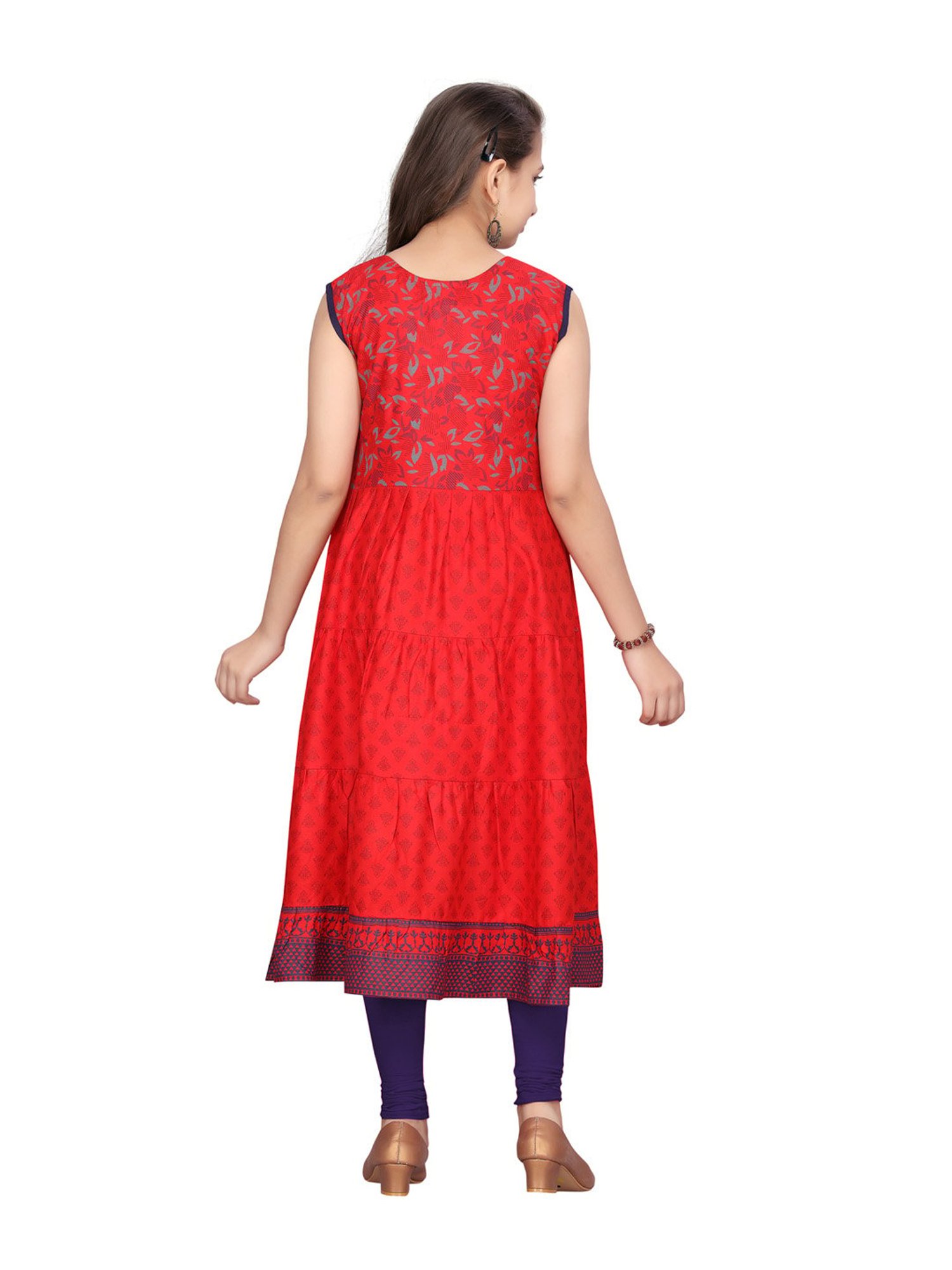 Peppermint Kids Navy Regular Fit Kurta Set