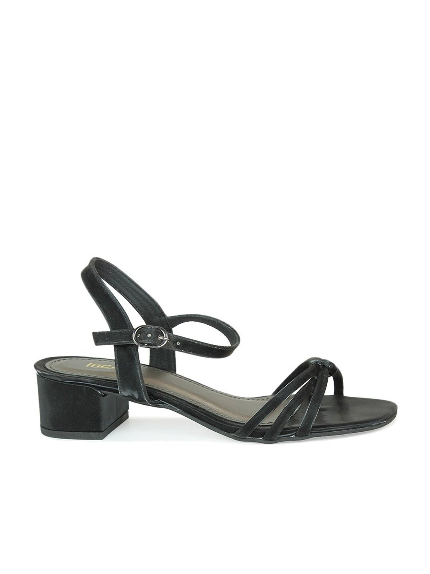 Inc.5 Women's Black Ankle Strap Sandals