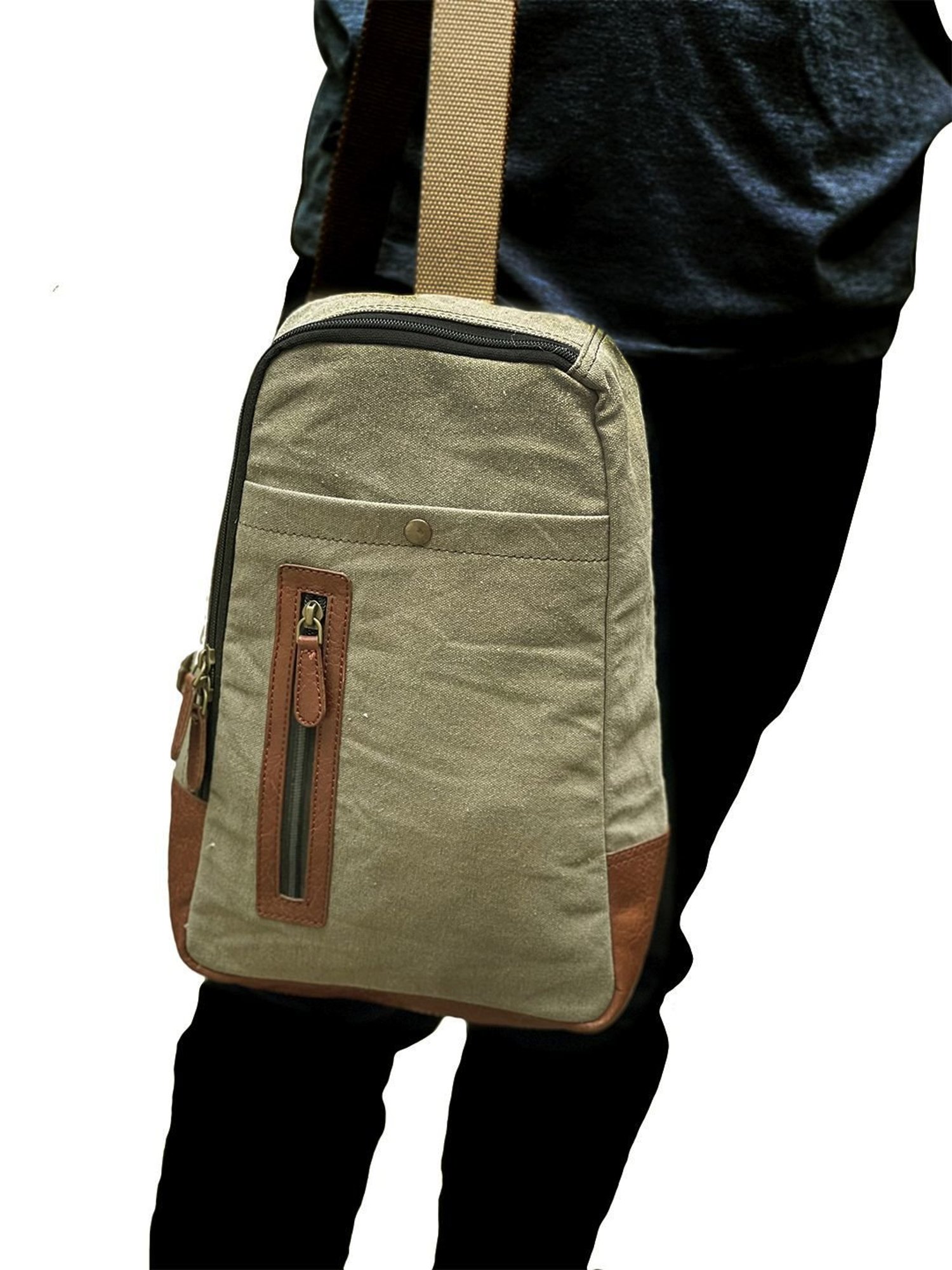 Mona B Olive Solid Waist Pouch