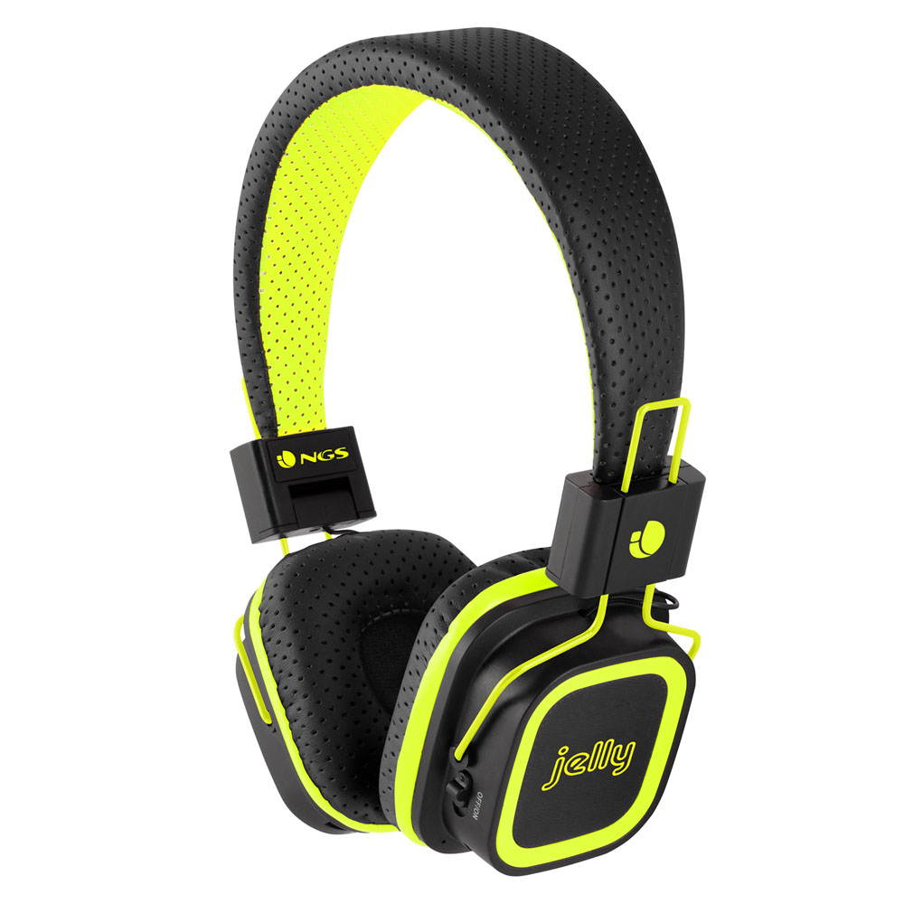 NGS Artica Jelly Bluetooth Stereo Headphones with Micro SD Card Slot Color Yellow Model YELLOWARTICAJELLY