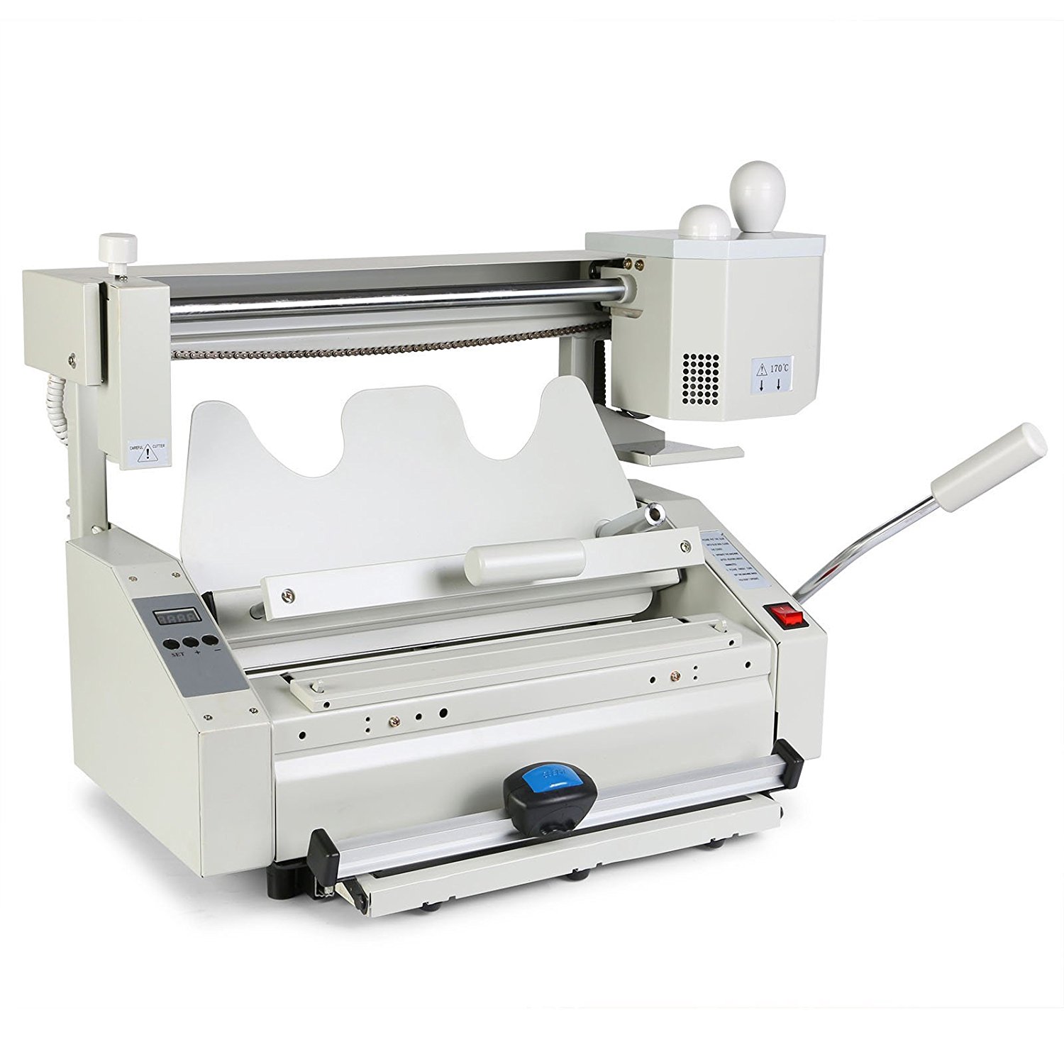 VEVOR Wireless Glue Book Binding Machine Manual Hot Glue Book Binder with Milling Spine Rougher Binding Machine for Binding Books Albums Notebook