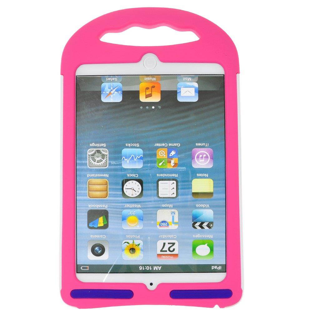 suchAcase Hybrid Series Child Safe Kids Friendly Soft Protective Cover Case for Apple iPad Mini (Pink)