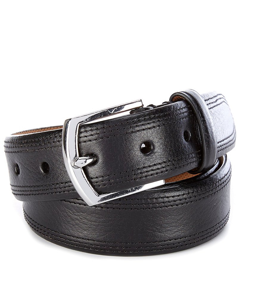 Cole Haan Gramercy Stitch Leather Belt