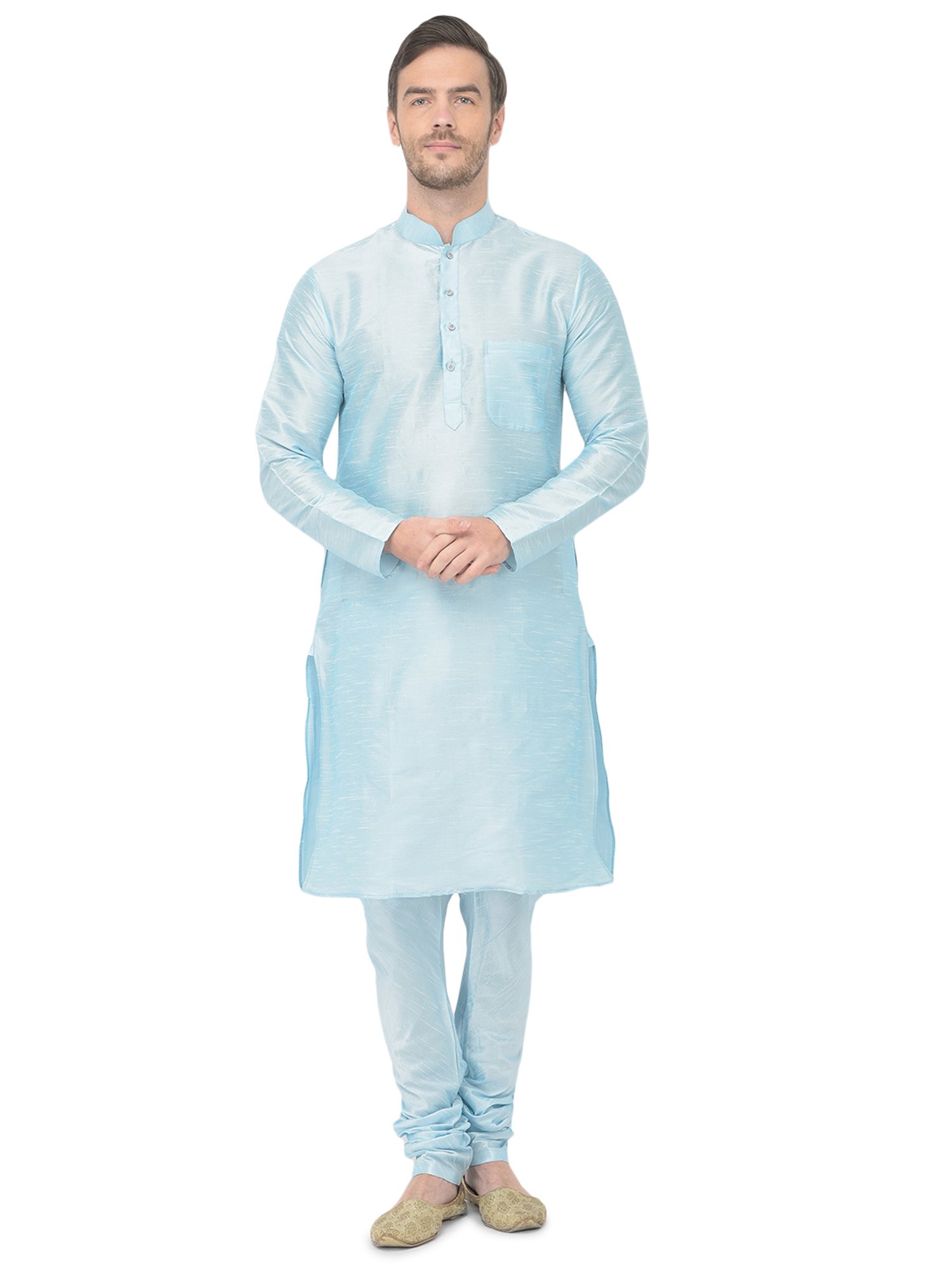 SG LEMAN Aqua Regular Fit Printed Kurta Set