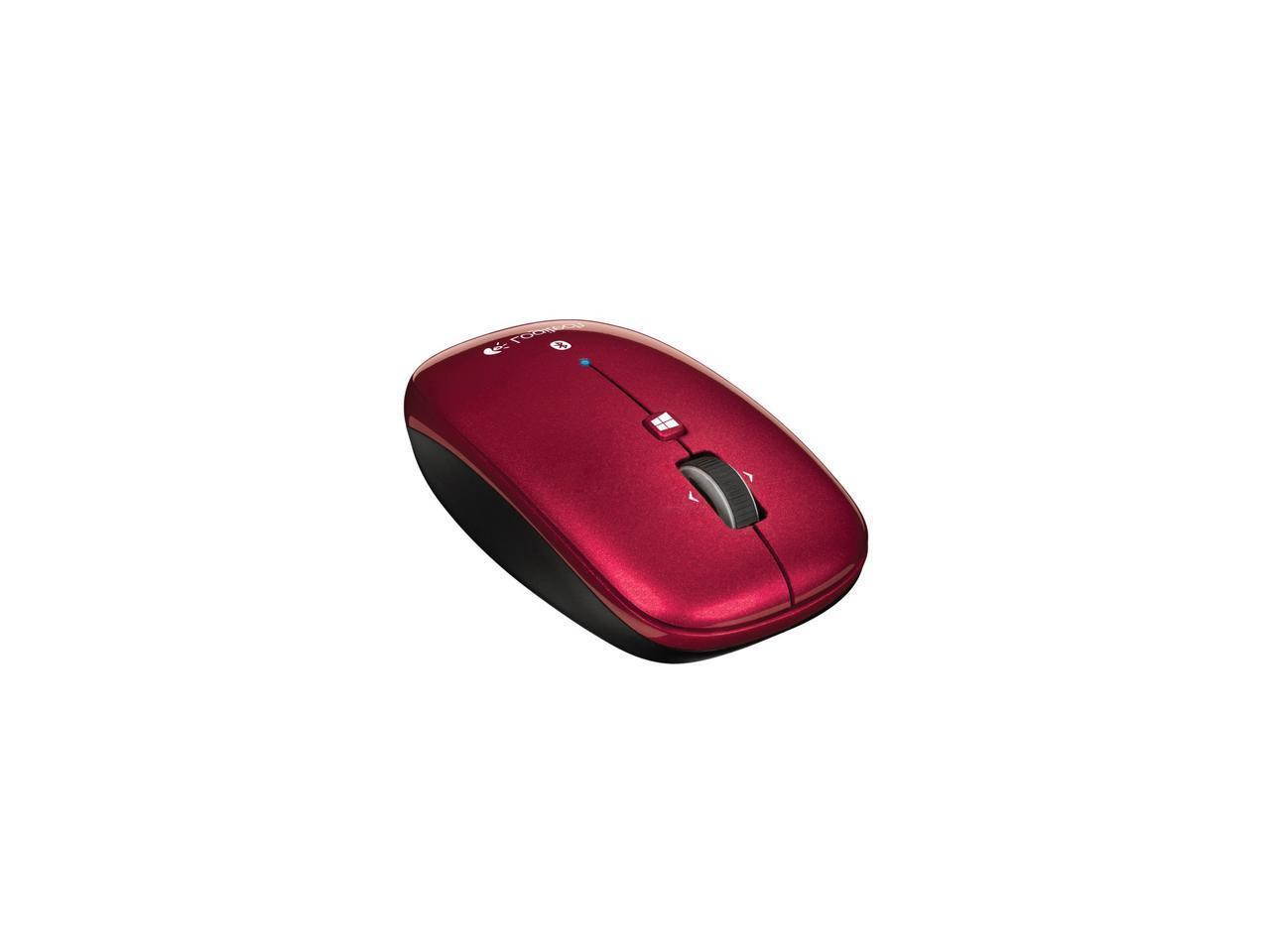 Logitech M557 910-003971 Black 6 Buttons Tilt Wheel Bluetooth Bluetooth Wireless Optical 1000 dpi Mouse - Red