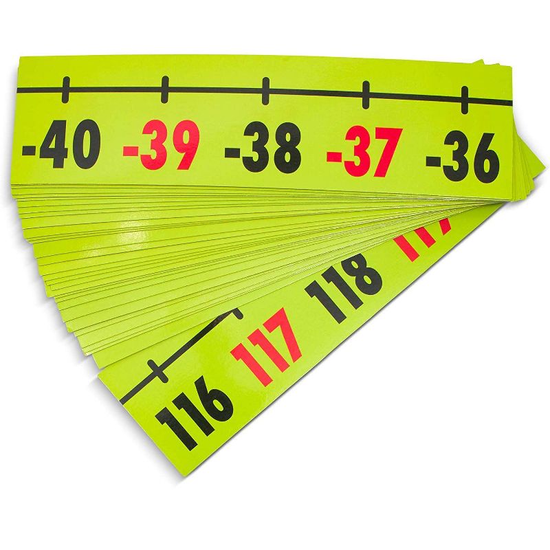 Bright Creations Set of 37 Pieces Magnetic Demonstration Number Line for Classroom, -40 to 200