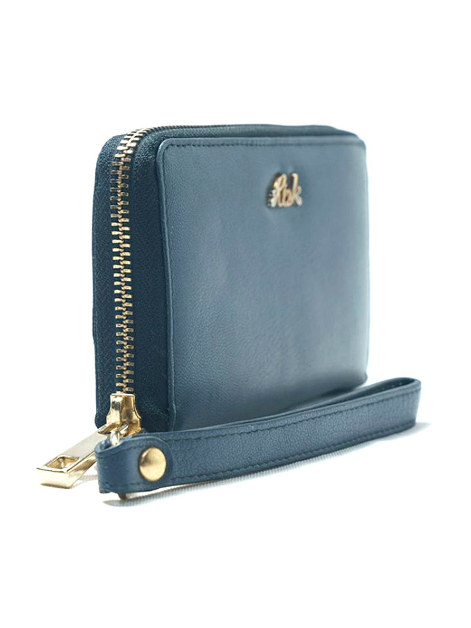 RI2K London Navy blue Leather Zip around Wallet