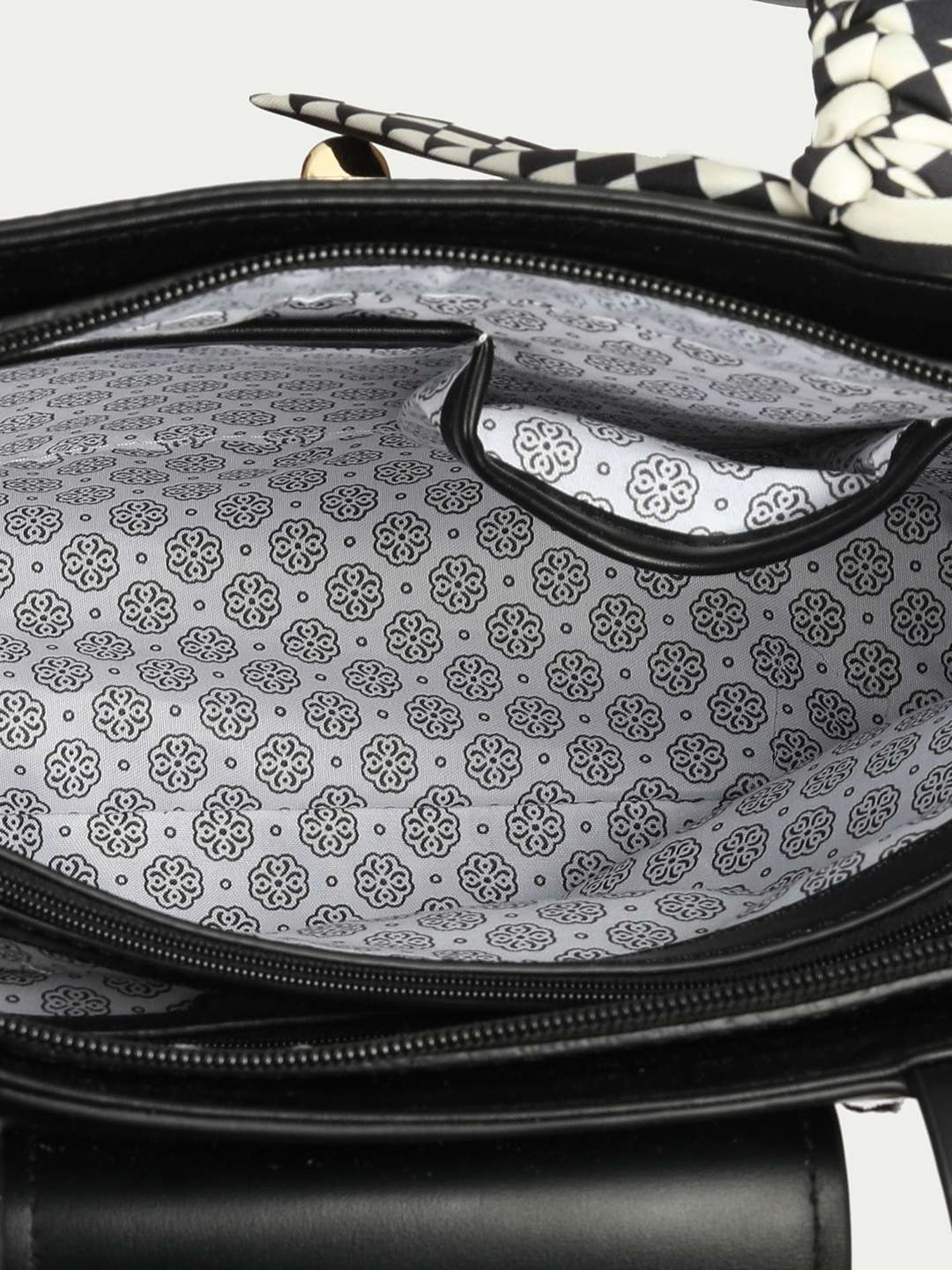 Code by Lifestyle Black Solid Shoulder Handbag