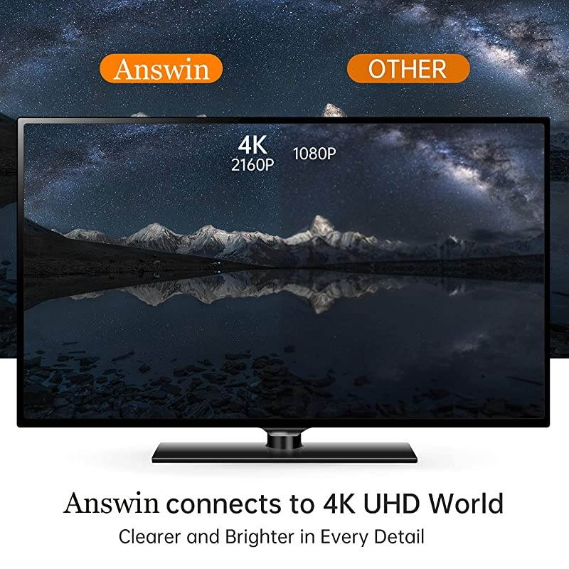 Mini DisplayPort to DisplayPort  6Ft Thunderbolt to Displayport 4K60Hz Bidirectional Displayport to Mini displayport Cable for MacBook AirPro Surface Pro and Other Brand