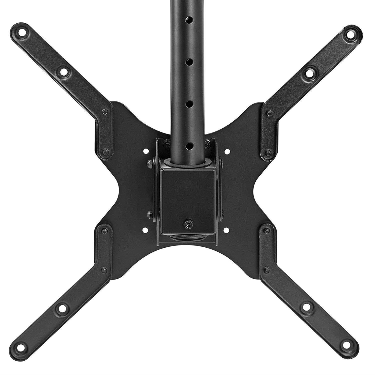 Mount Factory Universal Tilt and Swivel Ceiling TV Mount Bracket with Adjustable Pole Height fits most 26" to 55" Flat Panels