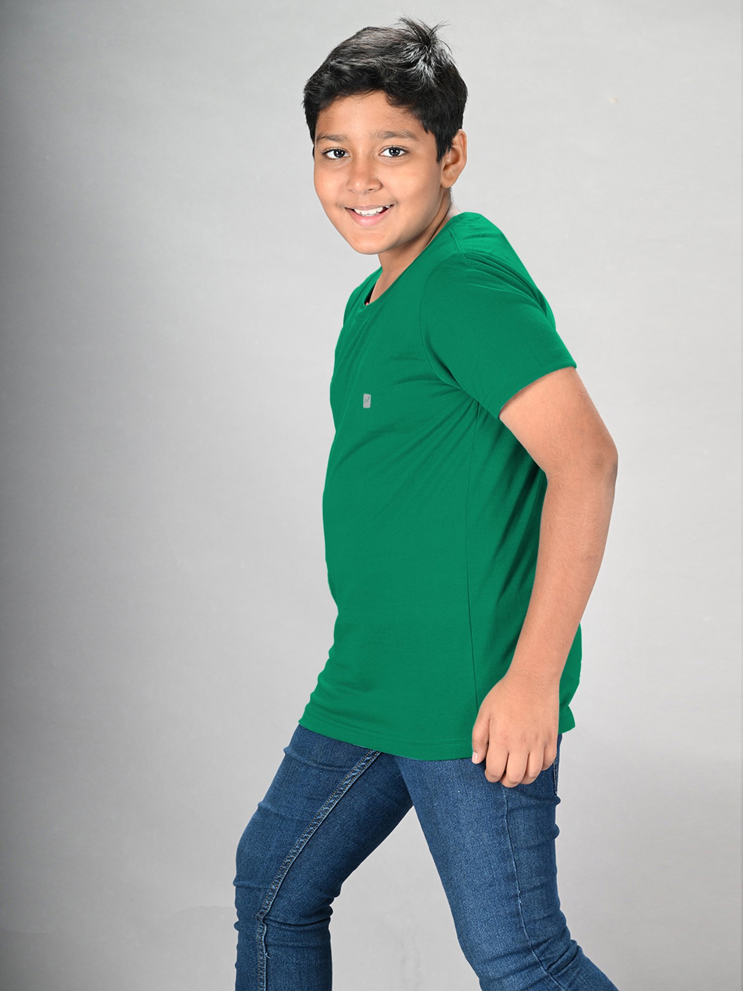 Lux Nitro Boys Green Solid T-Shirt (Pack Of 3)