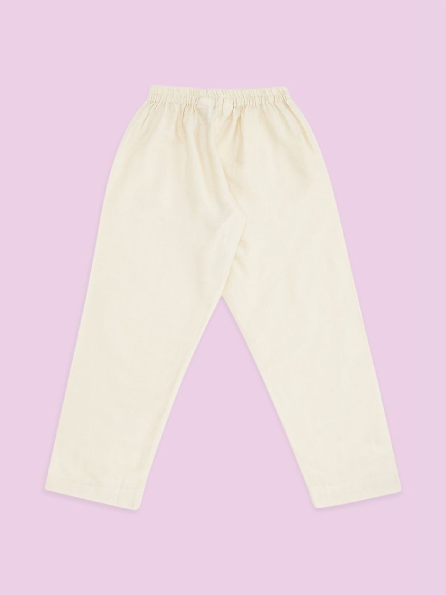 Indus Route by Pantaloons Kids Mint Green & White Embroidered Full Sleeves Kurta Set