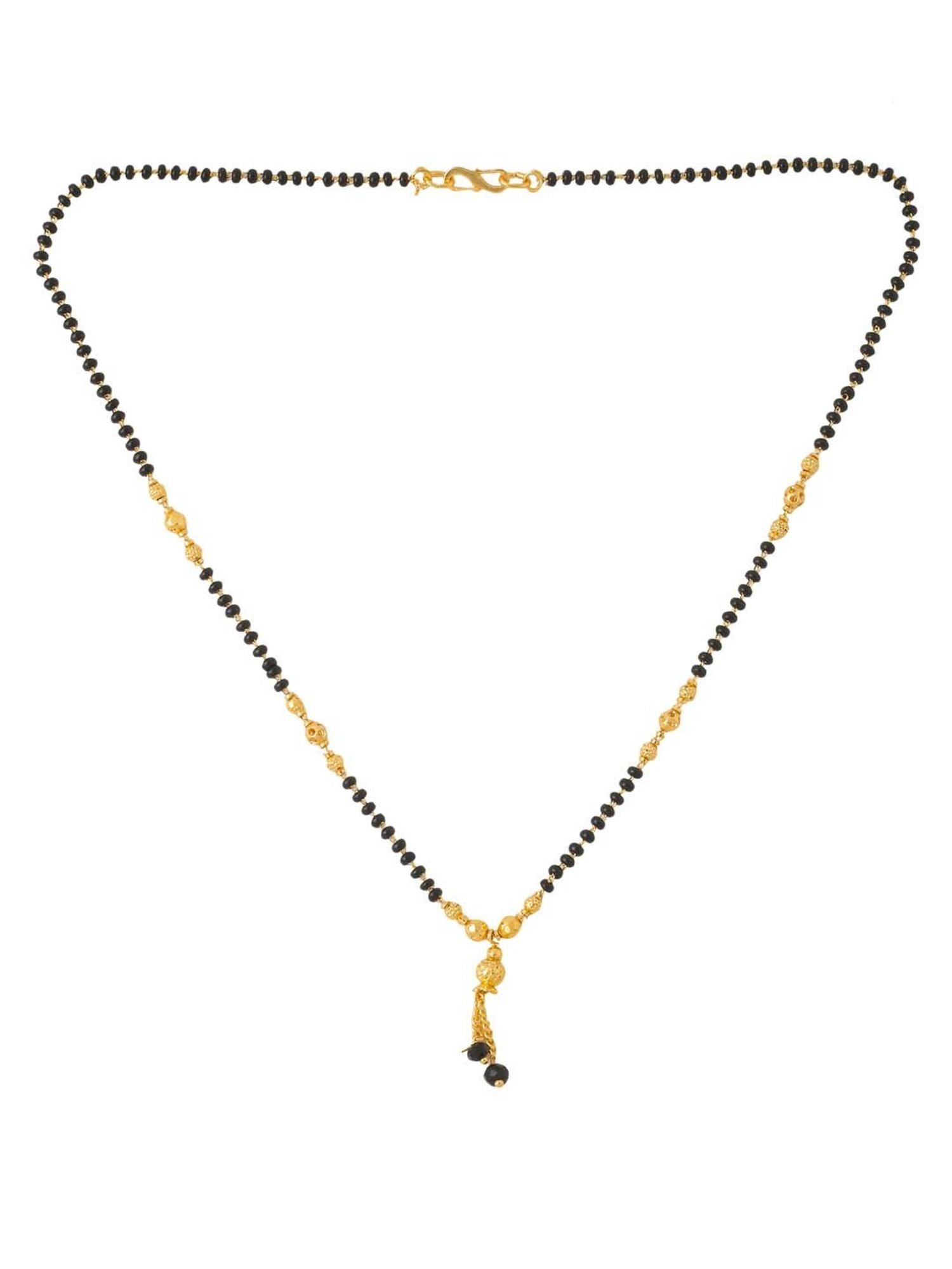 NVR Ethnic Gold-Plated Beaded Mangalsutra for Women