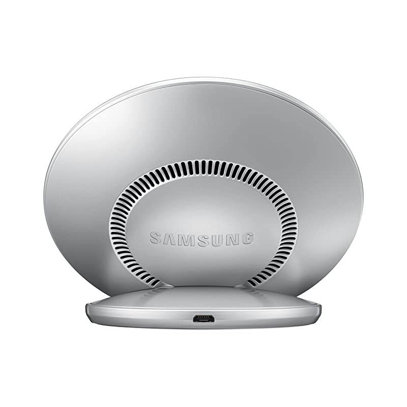 Qi Certified Fast Charge Wireless Charging Pad + Stand - Supports wireless charging on Qi compatible smartphones - Silver