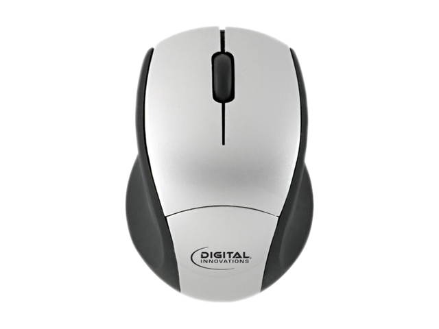 Digital Innovations 4230100 Silver/Black RF Wireless Optical EasyGlide Travel Mouse