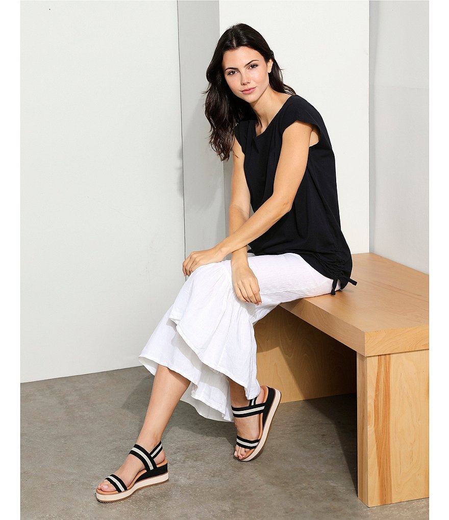 CC Corso Como Edsei Two-Tone Elastic Wedge Sandals