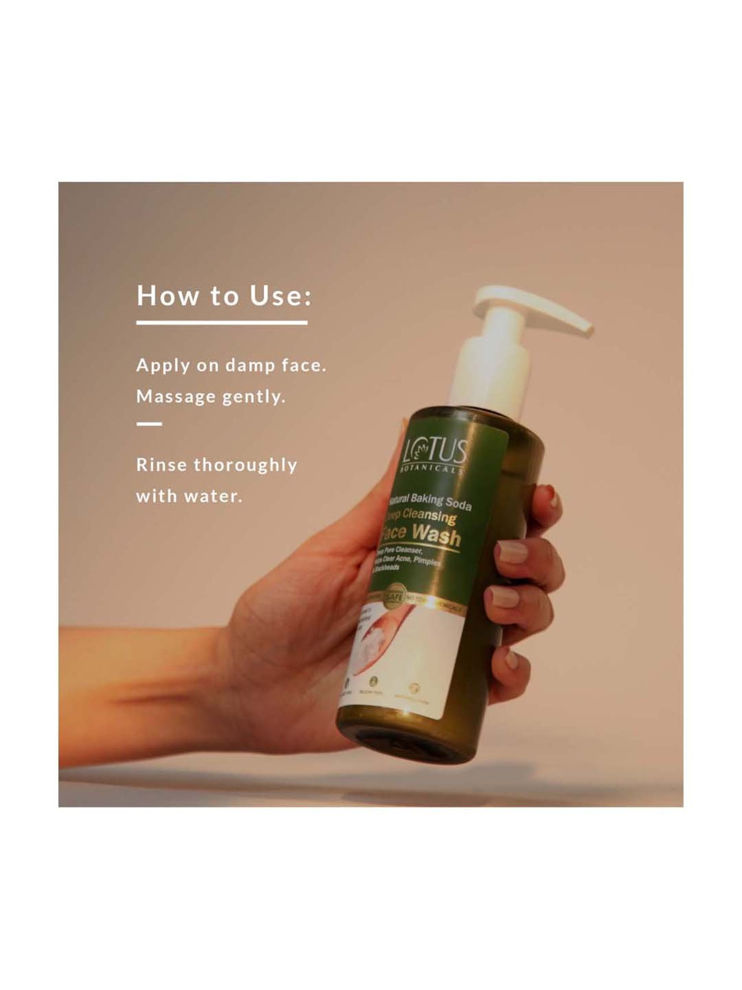 Lotus Botanicals Natural Baking Soda Deep Cleansing Face Wash - 180 ml