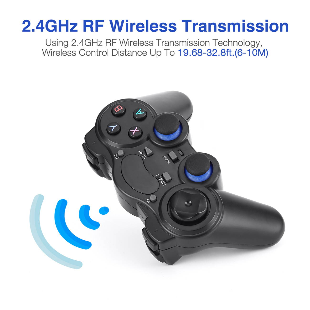 First Power 2.4GHz RF PS3 Wireless Controller Handle Gaming Gamepad Joystick for Tablet Phone PC TV Precision Motor Transmission Controller