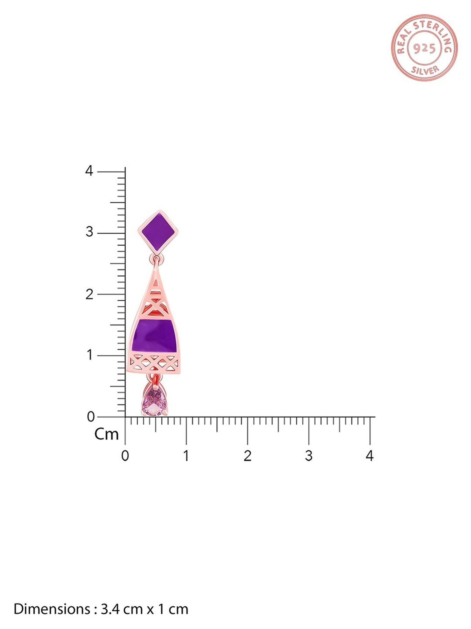 GIVA 92.5 Sterling Silver Dream Tower Drop Earrings for Women