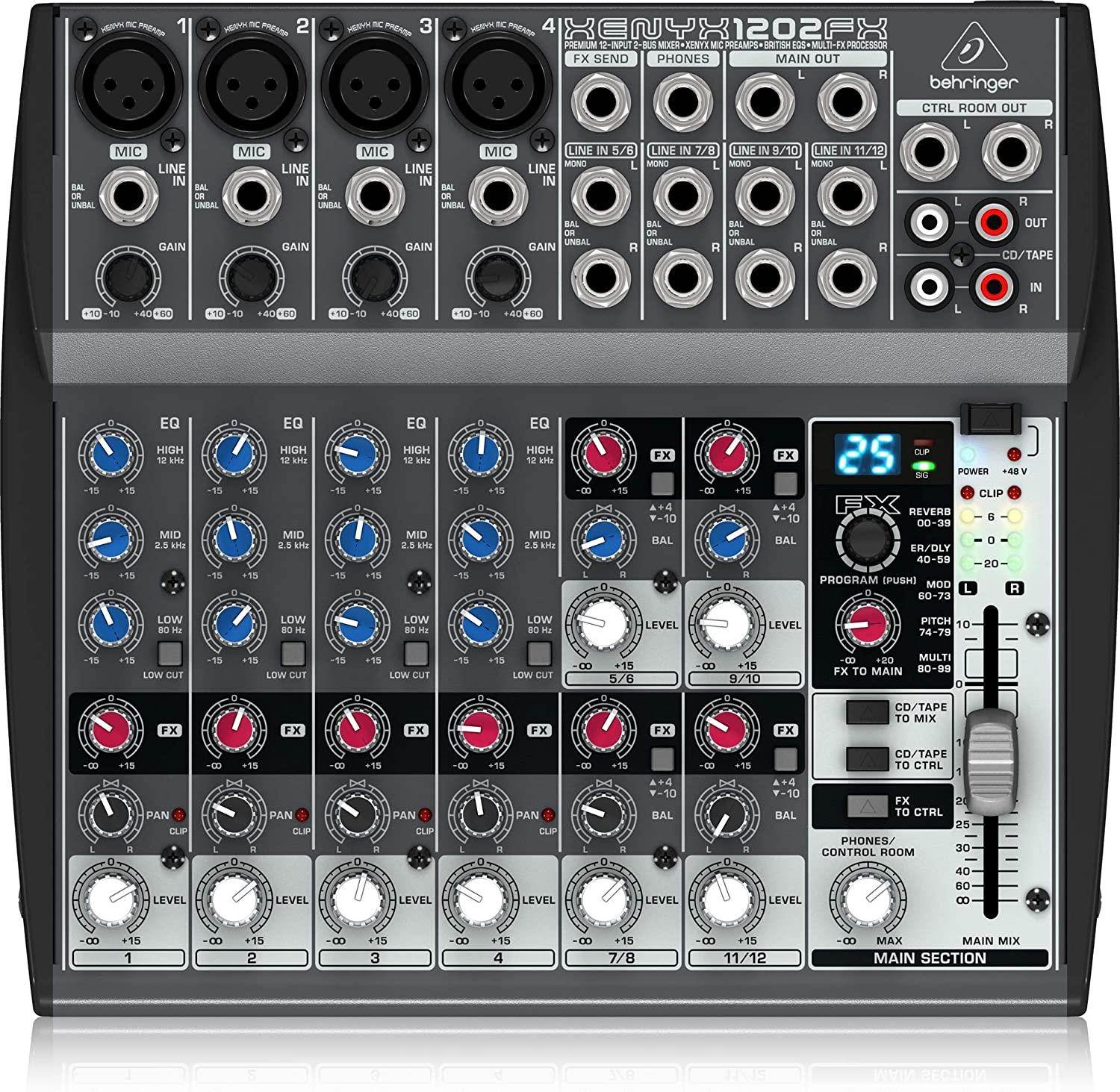Behringer XENYX 1202FX 12 Input Mixer (with Effects)