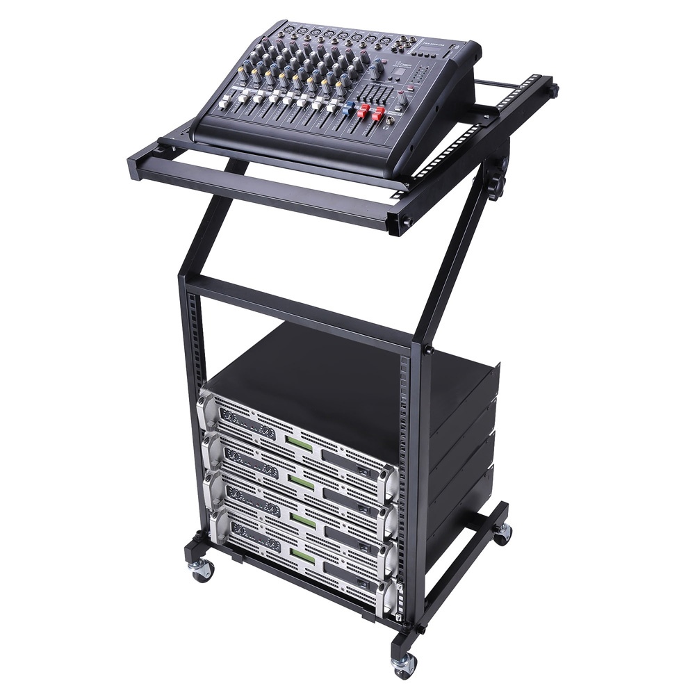 9U DJ Mixer Stand Rack Mount Stage Cart Music Equipment Studio Party Show