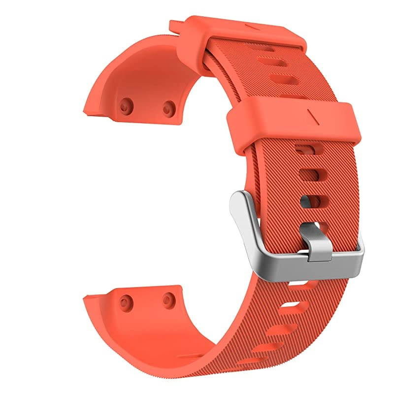 Compatible with Forerunner 35 Watch Band Soft Silicone Replacement Watch Band Sport Bracelet Strap with 6pcs Screws and 2pcs Screwdrivers for Forerunner 35 GPS Running Smart Watch Orange