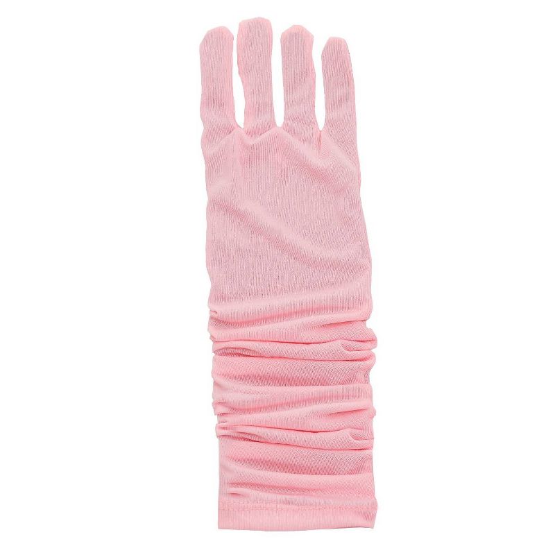 Little Adventures Girls' Princess Gloves Pink with Diva Crown Silver