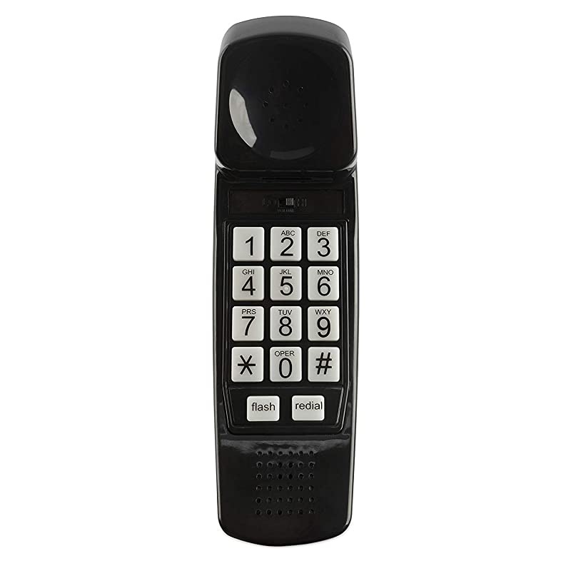Corded Phone Phones for Seniors Phone for Hearing impaired Black Retro Novelty Telephone an Improved Version of The Princess Phones in 1965 Style Big Button