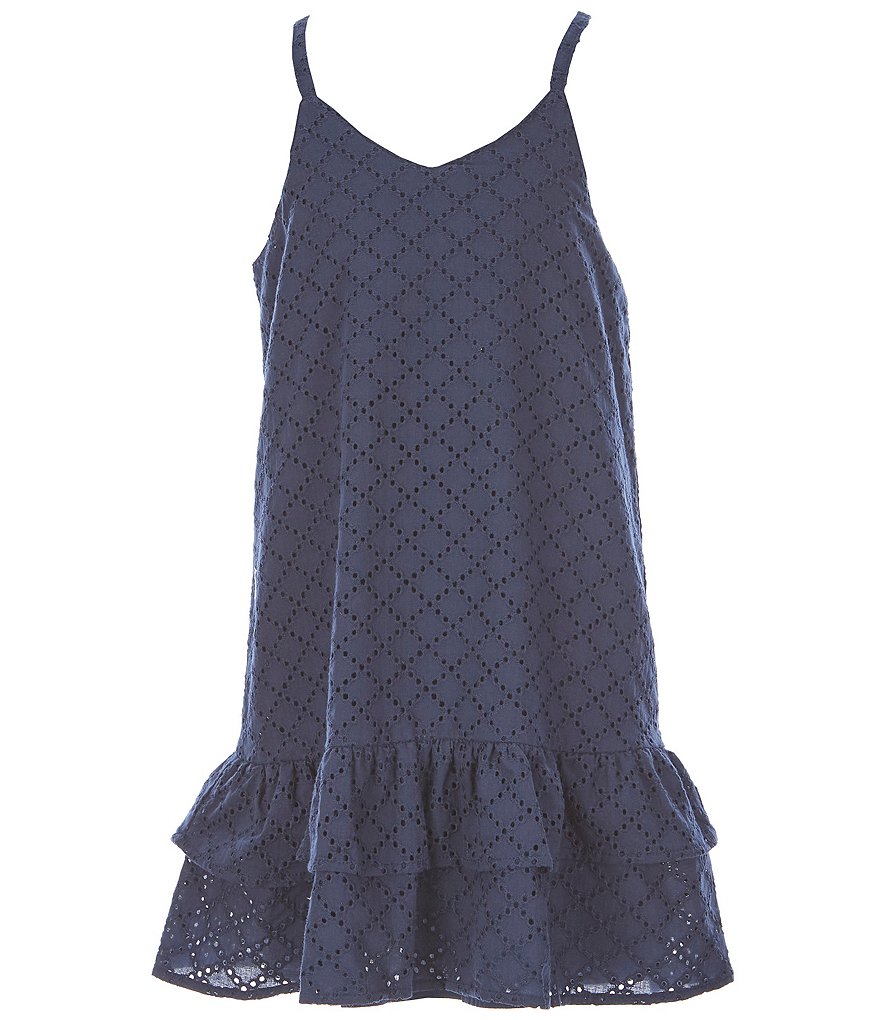 Angie Big Girls 7-14 Stripe Ruffle-Hem Maxi Dress