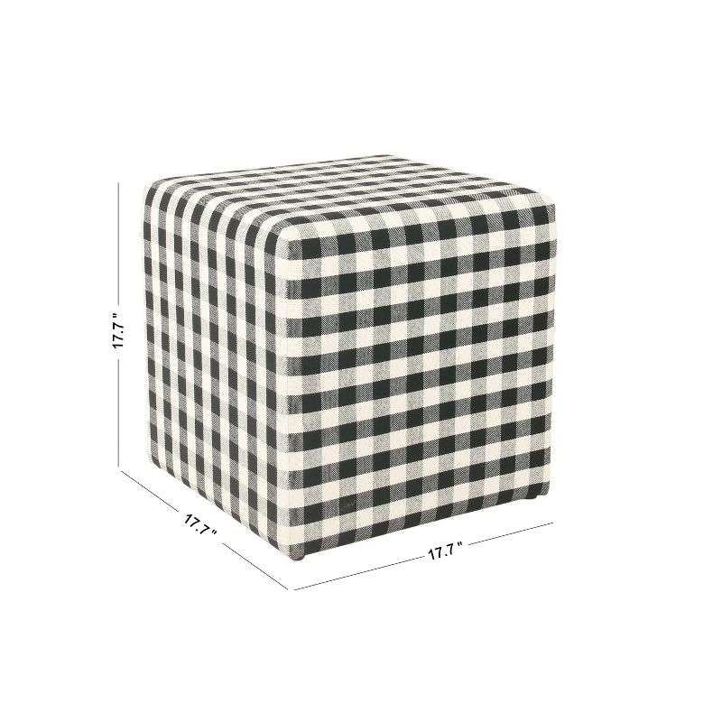 Small Square Ottoman Black - HomePop