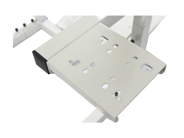 GTR Simulator GTAF-WHT-S105LBK - GTA-F Model (White) Triple or Single Monitor Stand with Black Adjustable Leatherette Seat, Racing Simulator Cockpit Gaming Chair Single Monitor Stand