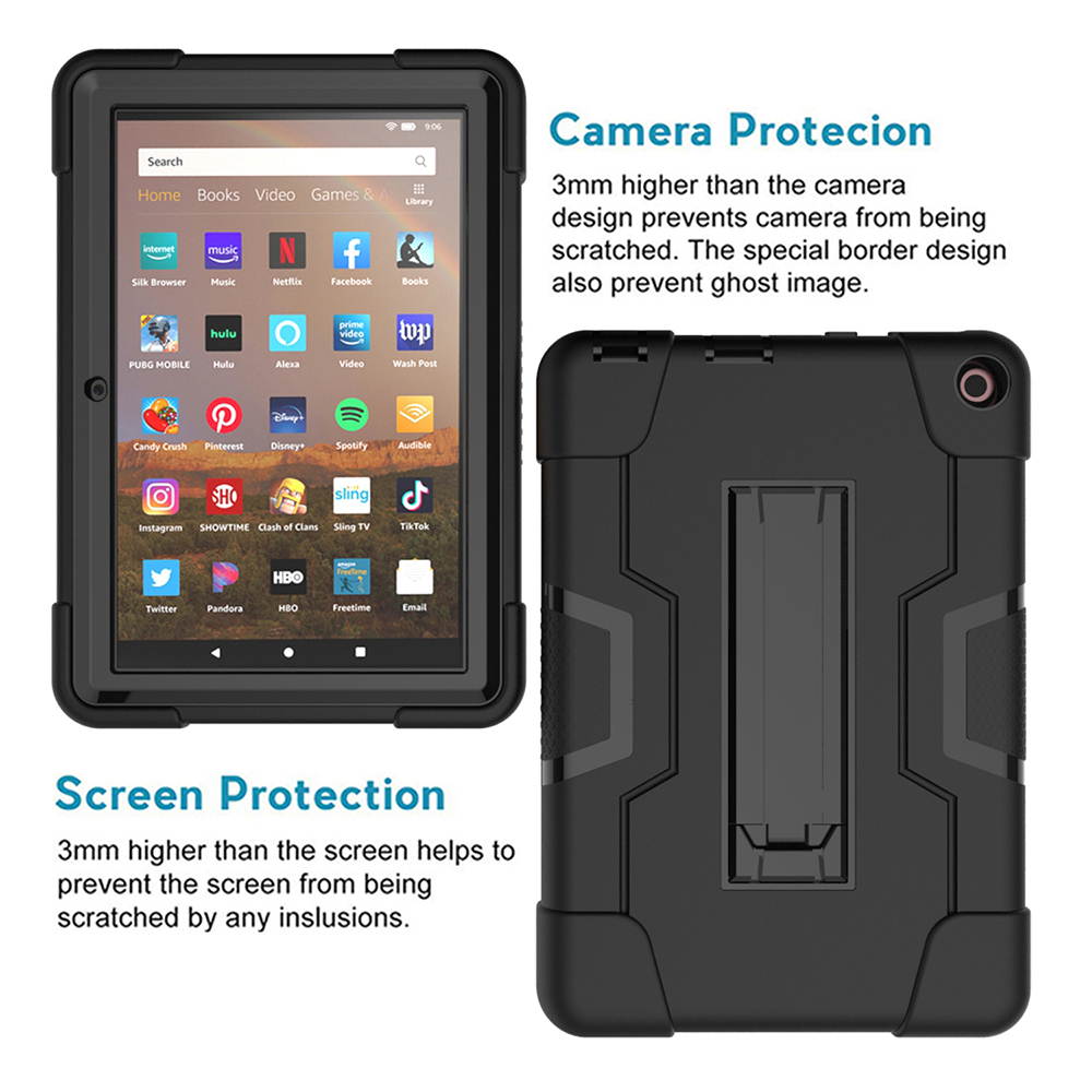 Mignova for Amazon Fire HD 8 2020 Case, Fire HD 8 Plus Case Heavy Duty Drop-Proof Shock-Proof Rugged Hybrid Case with Kickstand for Amazon Fire HD 8 2020 / Fire HD 8 Plus Tablet 10th Gen 2020