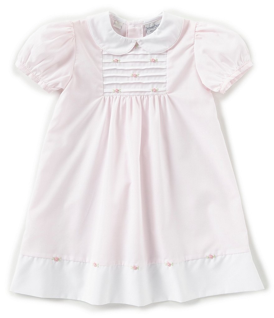 Friedknit Creations Baby Girls 12-24 Months Rosette Pintuck Dress