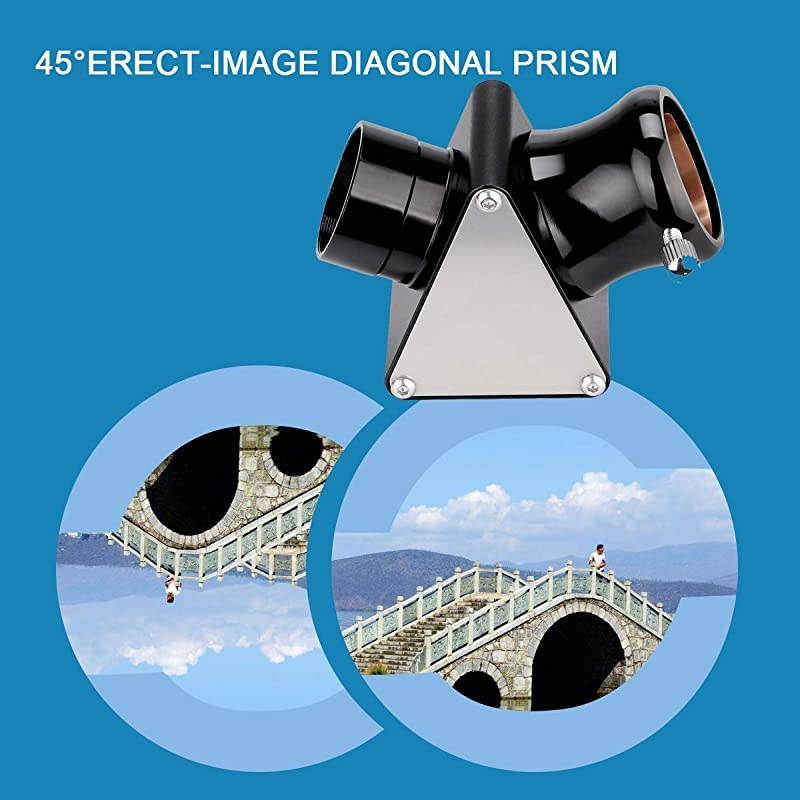 SV138 Diagonal Mirror 125 inch 45 degree Correct Image Prism Diagonal Mirror Fully Metal for Refractor Astronomy Telescope with Dust Cover