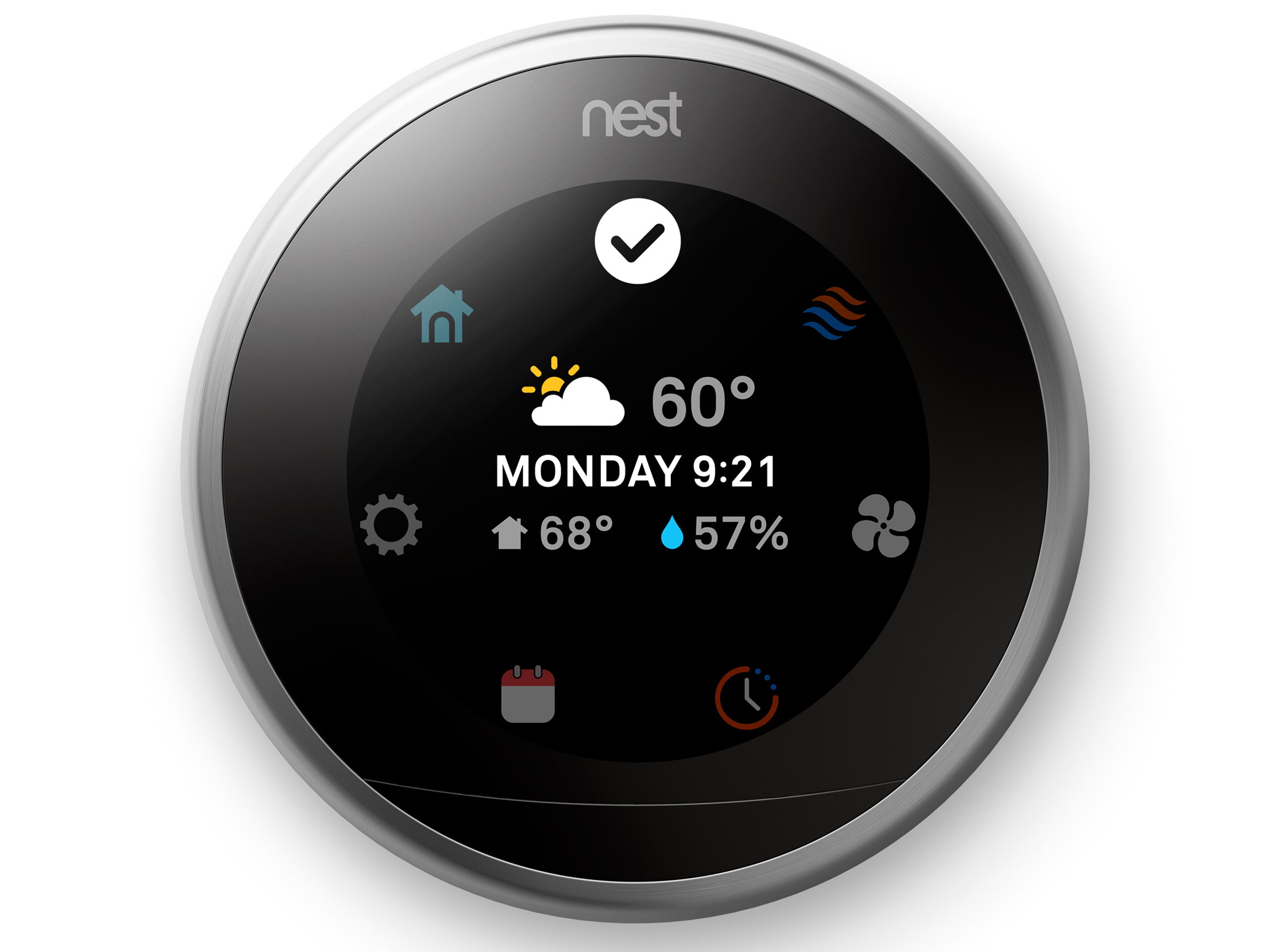 Nest Learning Thermostat - 3rd Generation, Stainless Steel