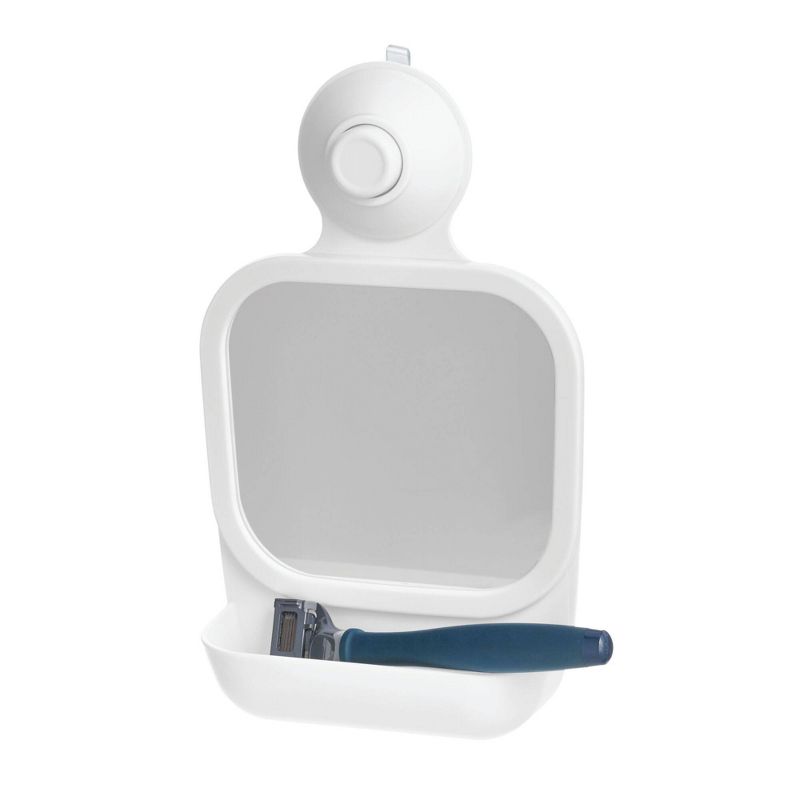 Cade Push Lock Suction Mirror White - iDESIGN