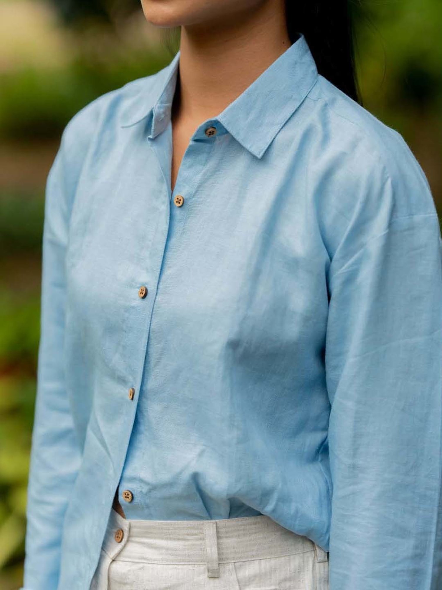 Anousshka Blue Mist Oversized Shirt