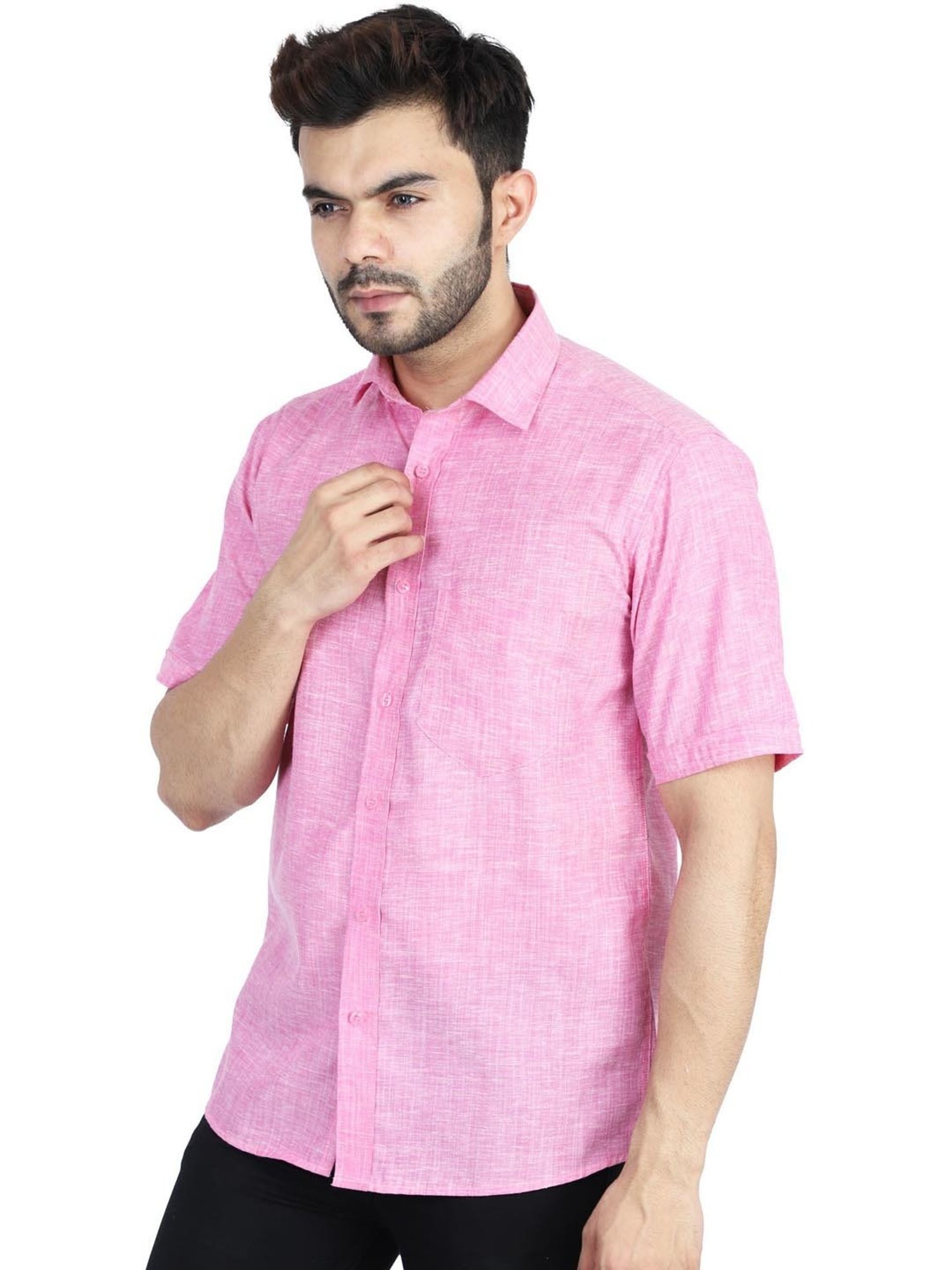 TAHVO Multi Cotton Slim Fit Shirt Pack of 2