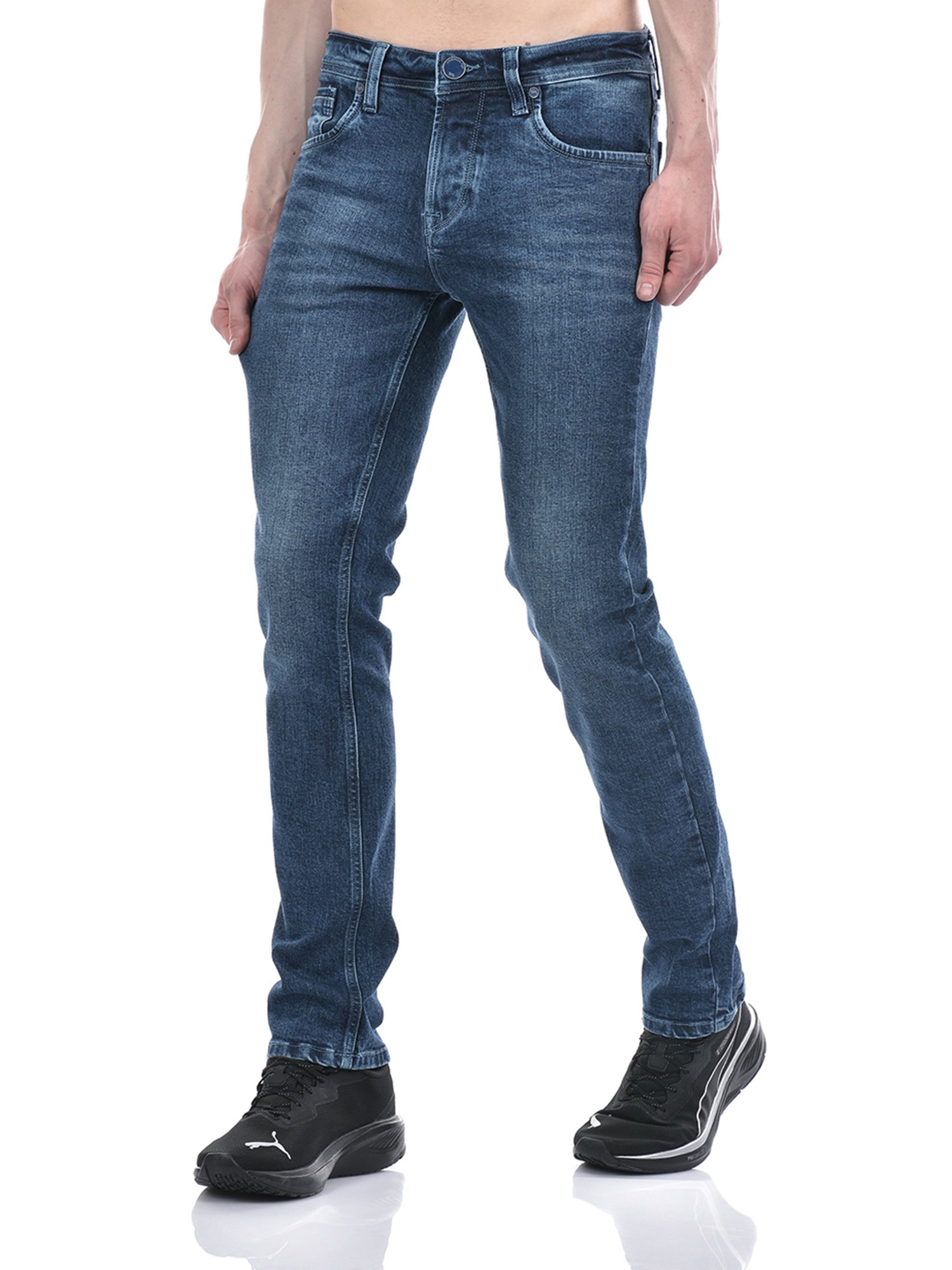 Lawman Pg3 Blue Slim Fit Lightly Washed Jeans
