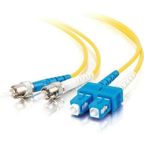 C2G-1m SC-ST 9/125 OS1 Duplex Singlemode PVC Fiber Optic Cable - Yellow
