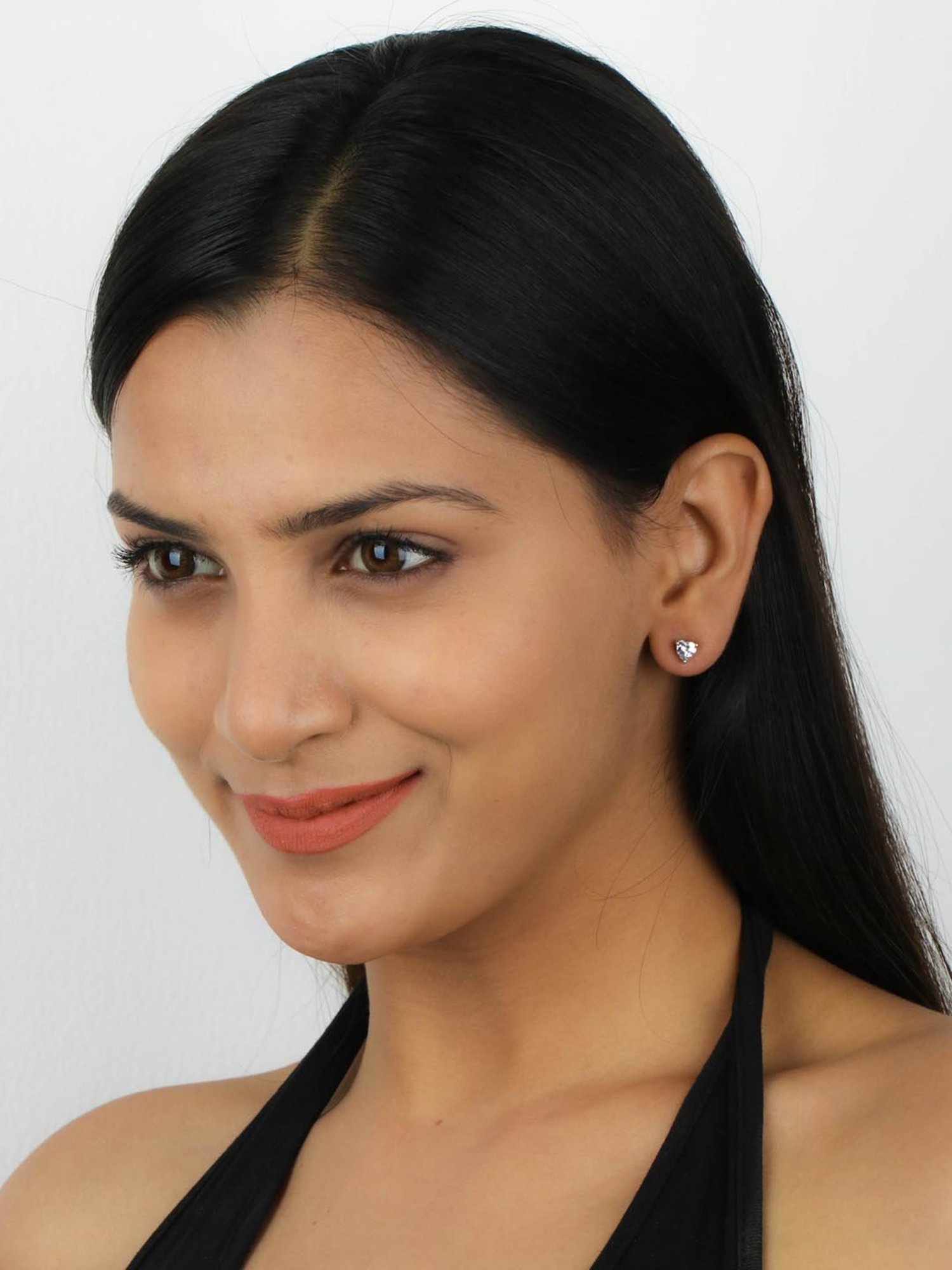 Ornate Jewels 92.5 Sterling Silver Heart Earrings for Women