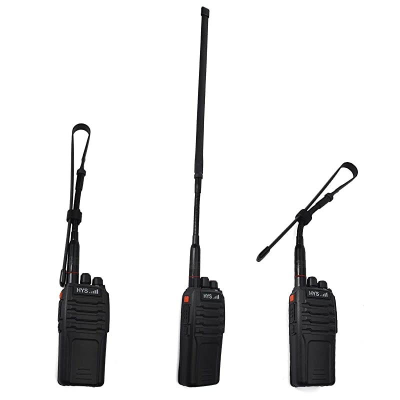 Foldable Tactical Handheld Portable Antenna 187Inch with SMAFemale Dual Band VHFUHF with Gooseneck for UV5R UV82 BFF8HP UV5R V2+ Plus BFF9 V2+ Two Way Radios2 Pack