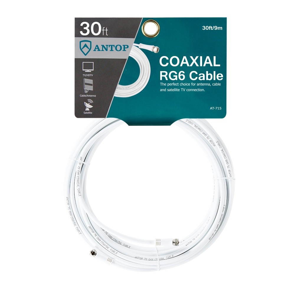 ANTOP(R) Antenna Inc. AT-715 RG6 Coaxial Cable (30ft)