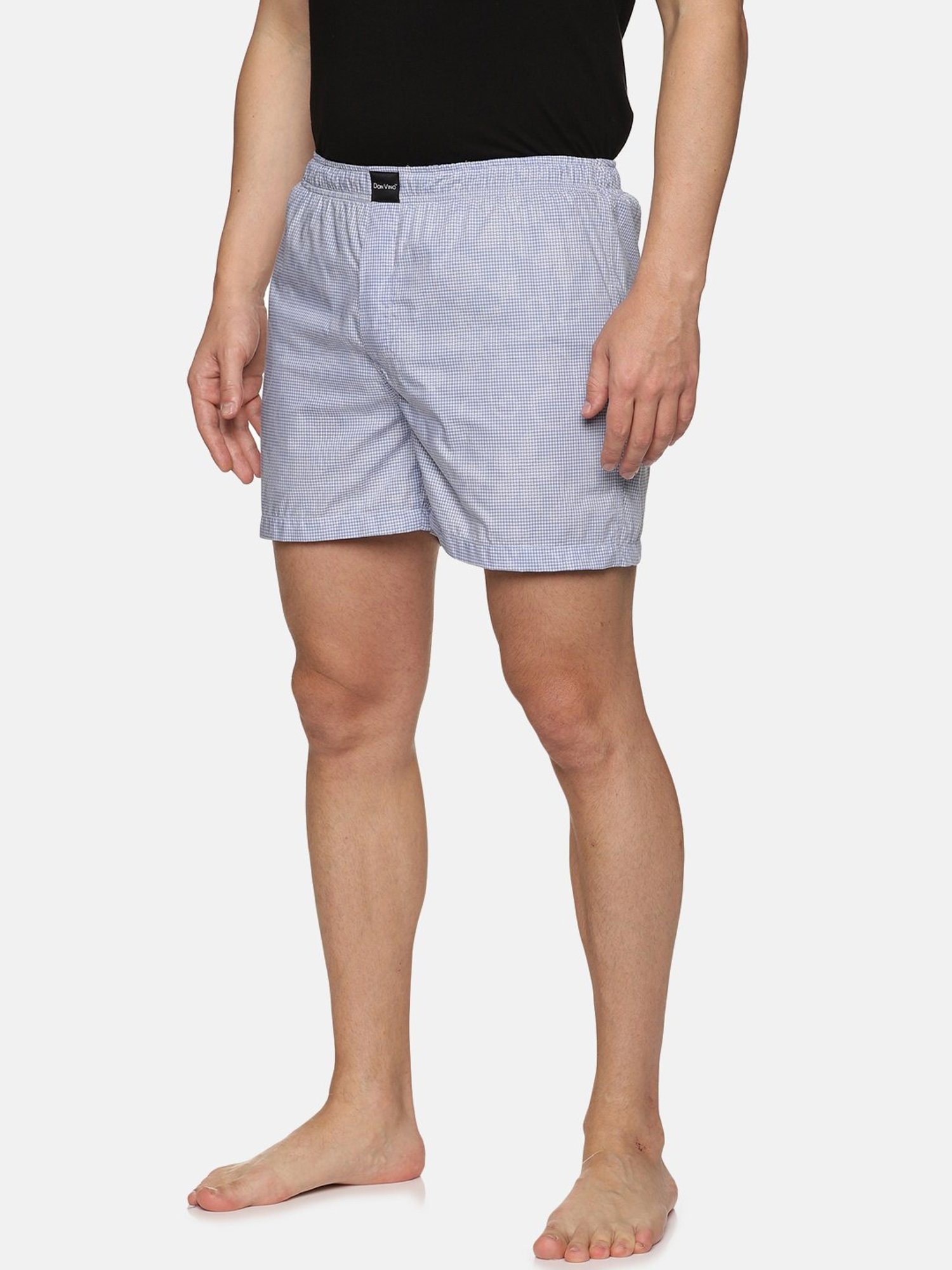 Don Vino Light Blue Regular Fit Striped Boxers