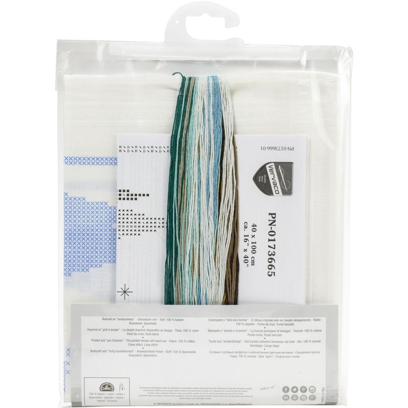 Vervaco Stamped Table Runner Cross Stitch Kit 16"X40"-Norwegian Wild Reindeer