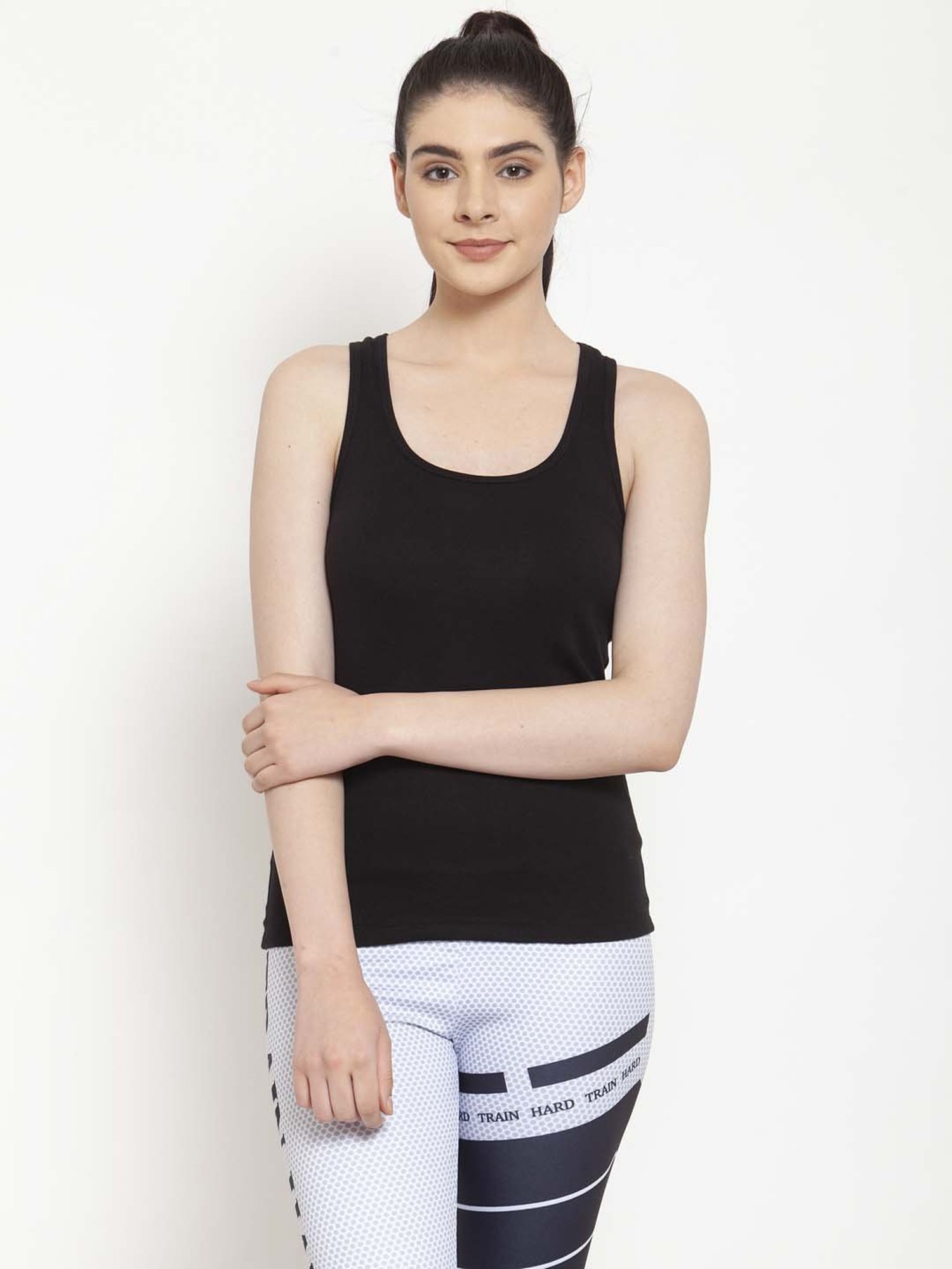 Friskers Black Cotton Camisole