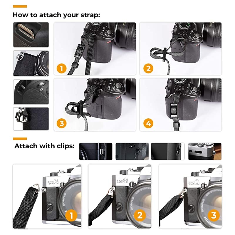 Camera Shoulder Neck Strap Vintage Belt for All DSLR Camera Nikon Canon Sony Pentax Classic White and Black Weave Upgraded Version