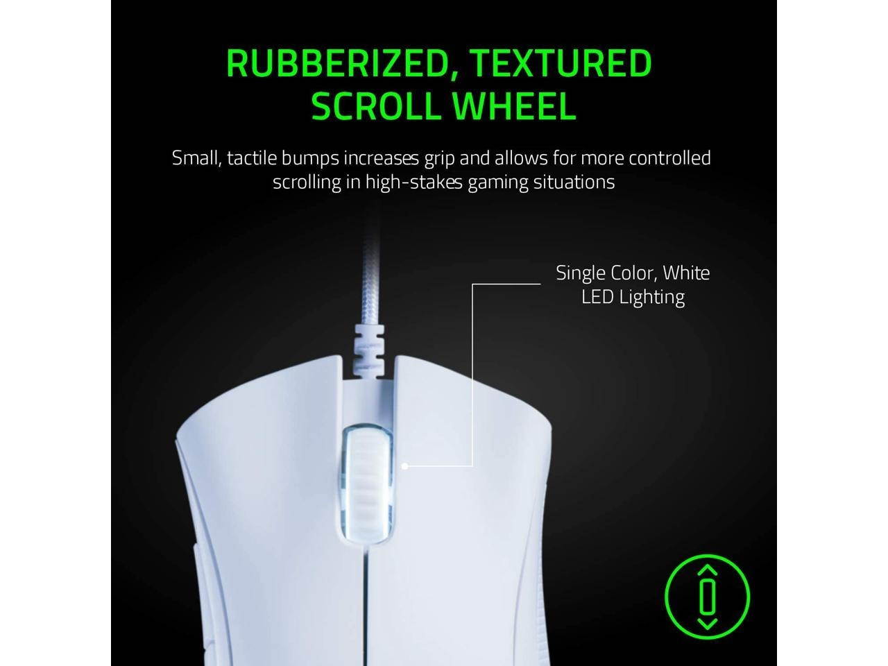 Gaming Mouse,New Razer DeathAdder Essential Gaming Mouse: 6400 DPI Optical Sensor - 5 Programmable Buttons - Mechanical Switches - Rubber Side Grips - White